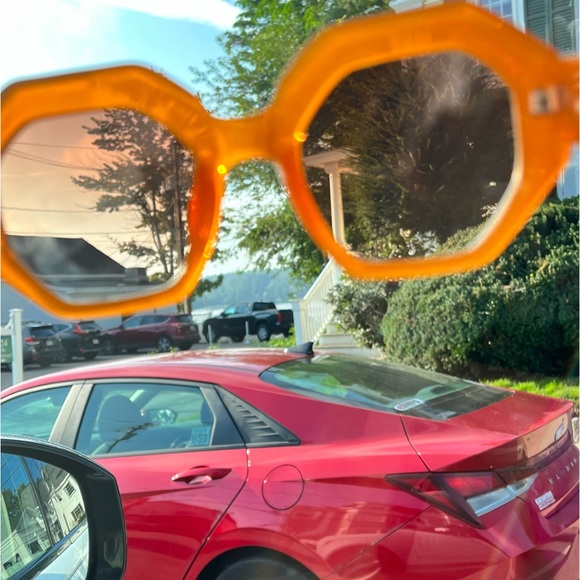 RS Eyewear Orange Hexagonal Sunglasses Gradient Lenses - Picture 2 of 7